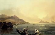 unknow artist View of the Province of Oparree Pare,Island of Otaheite,with Part of the Island of Eimeo Moorea Sweden oil painting reproduction